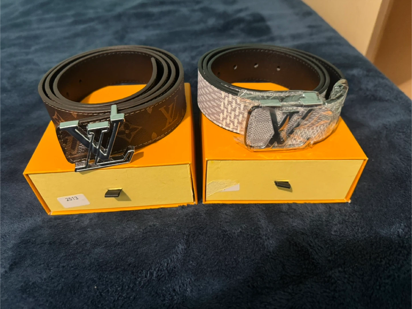 Louis Vuitton Belts - Brown & Grey - New in Box