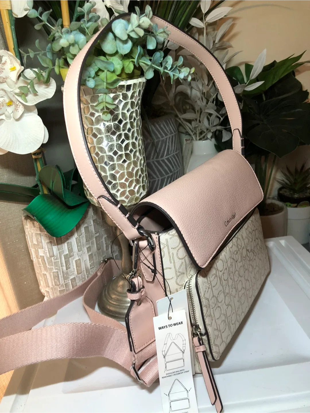 Calvin Klein Crossbody Bag - Pink & Beige image indicator(5)