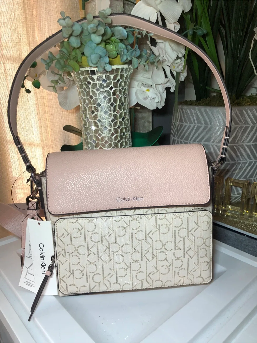Calvin Klein Crossbody Bag - Pink & Beige image indicator(6)
