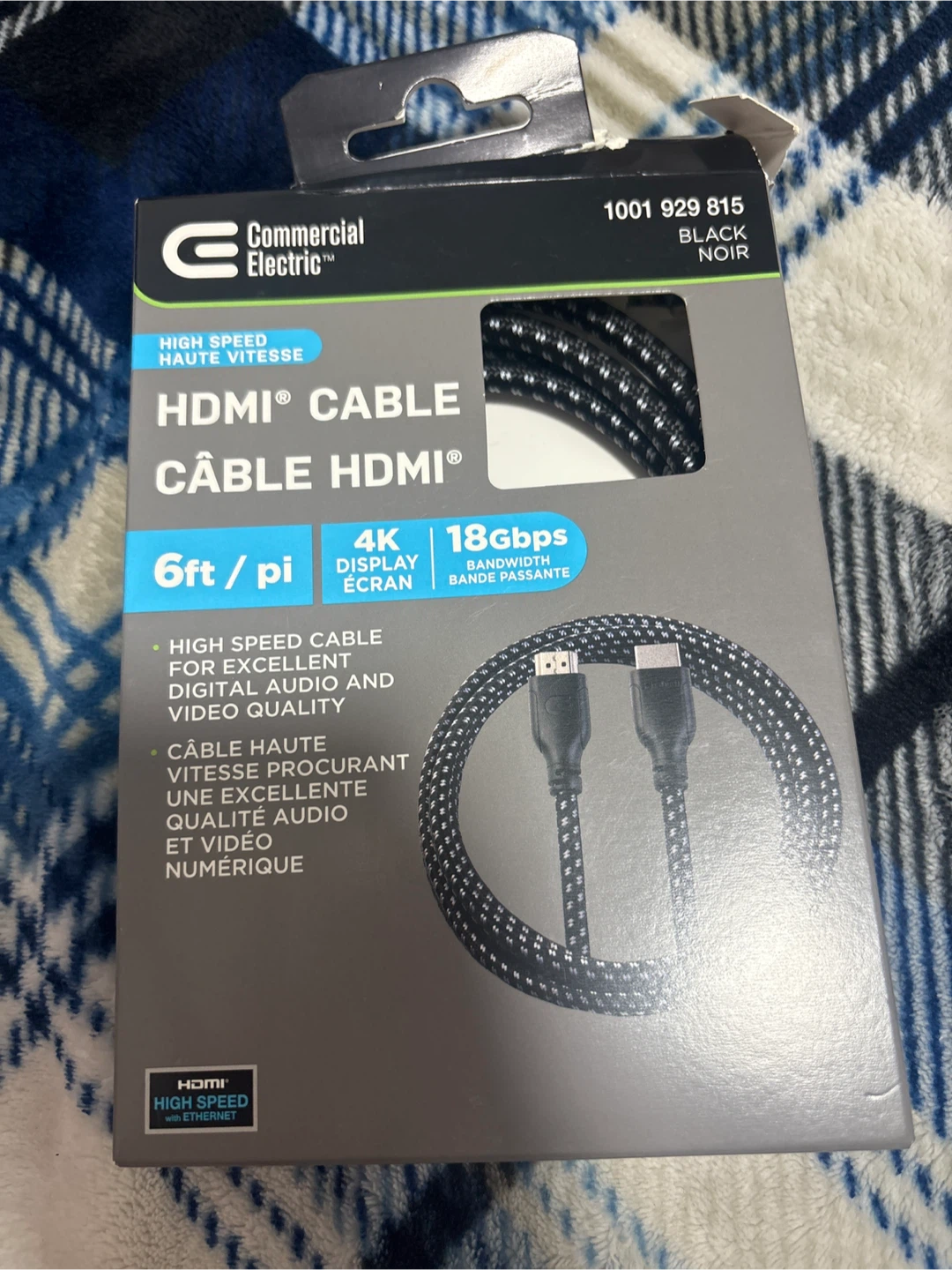 Commercial Electric 6ft HDMI Cable - Black