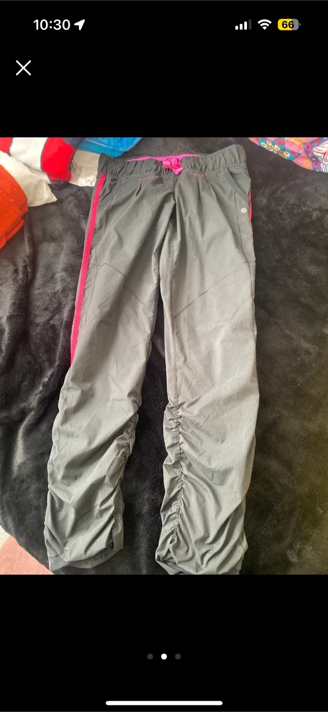 Lululemon Grey & Pink Track Pants