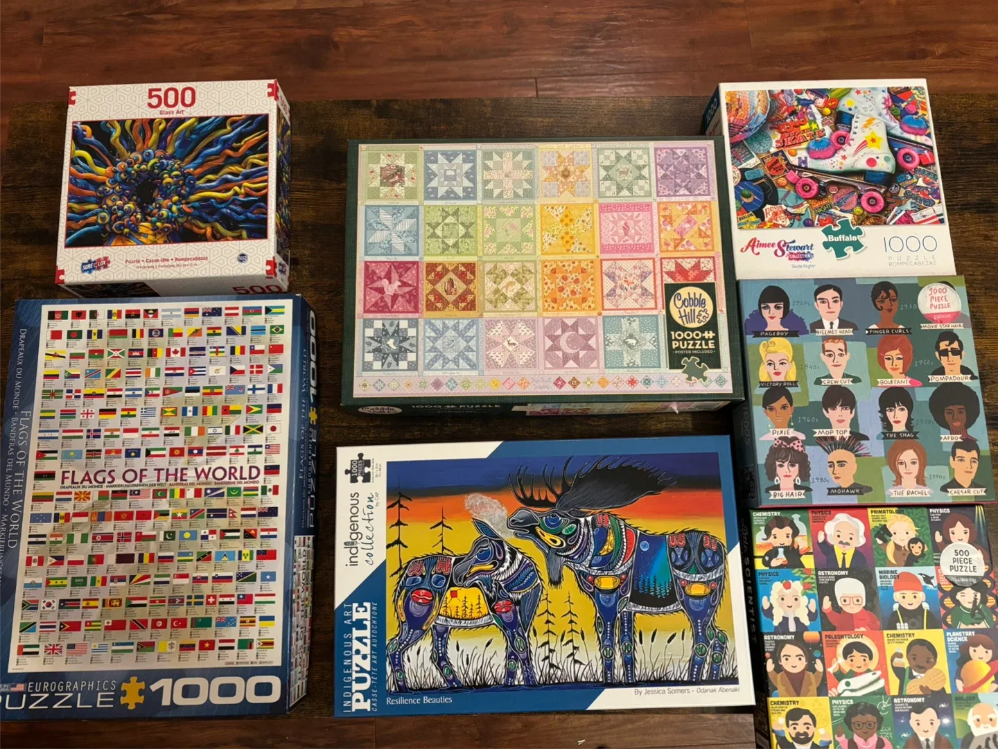 Variety of Puzzles: Flags, Art, & More!