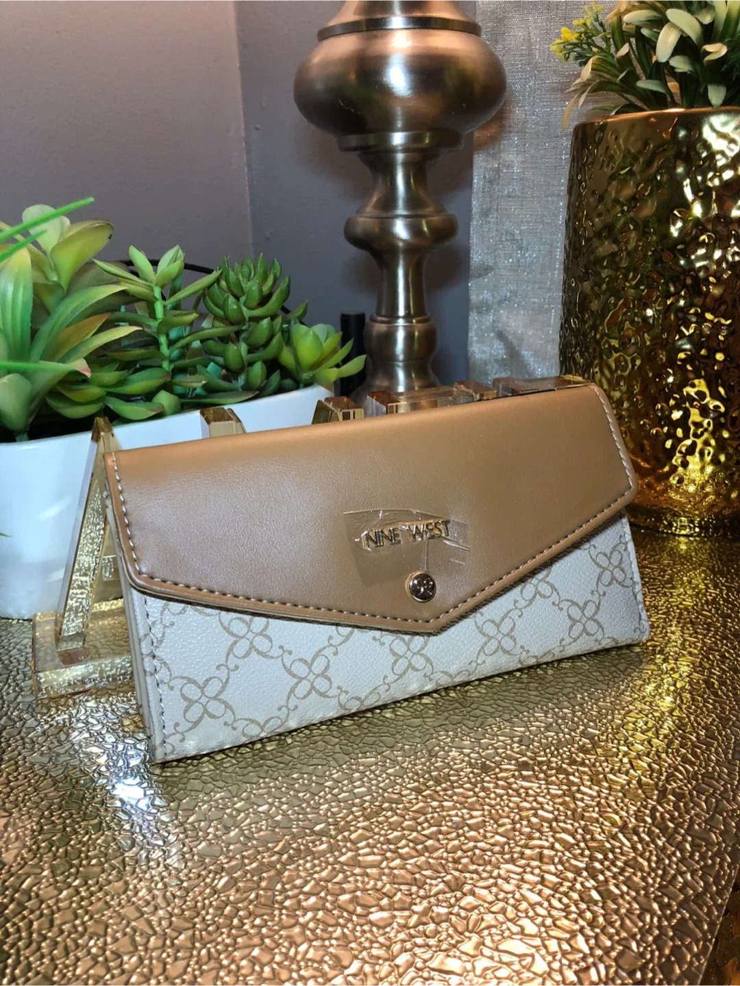 Nine West Beige & Brown Wallet - New! image indicator(2)