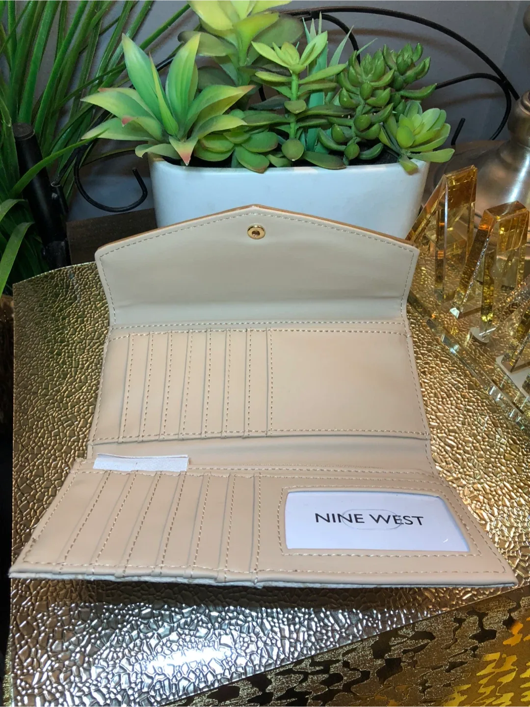 Nine West Beige & Brown Wallet - New! image indicator(3)