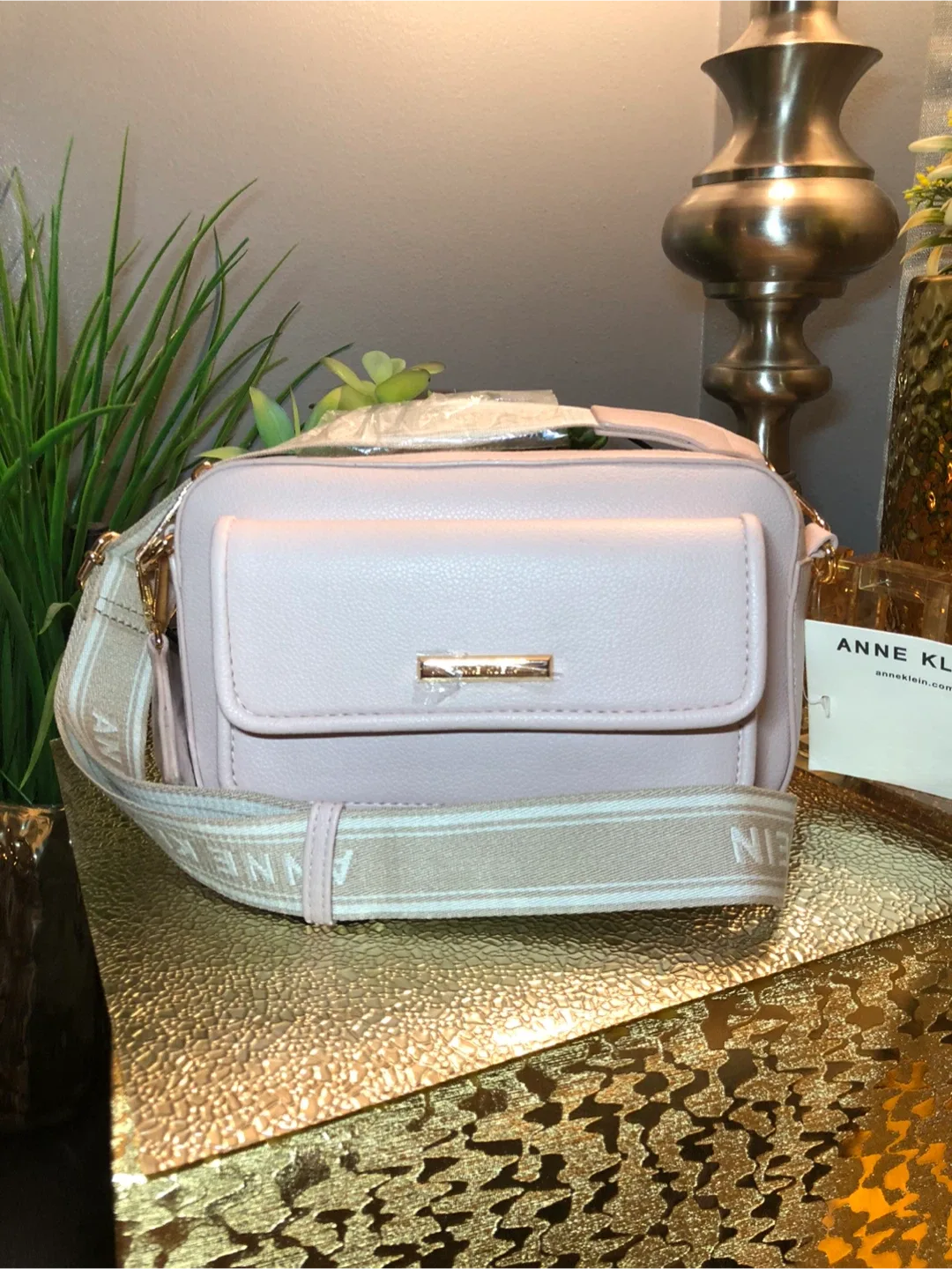 Anne Klein Dusty Pink Crossbody Bag - New with Tags!