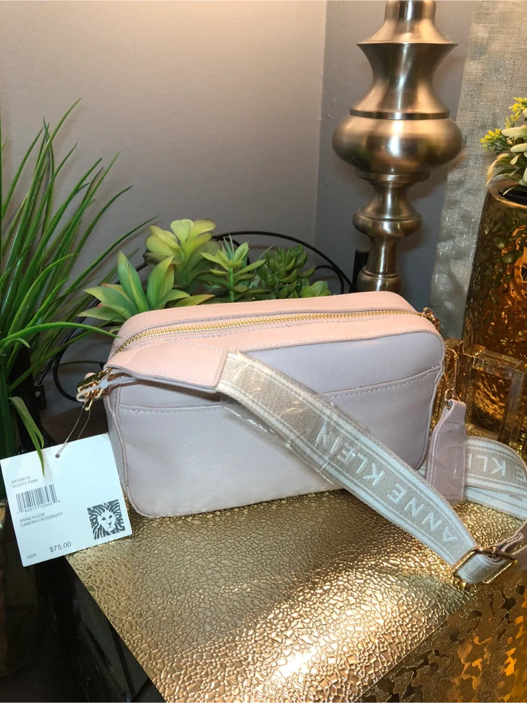 Anne Klein Dusty Pink Crossbody Bag - New with Tags! image indicator(3)