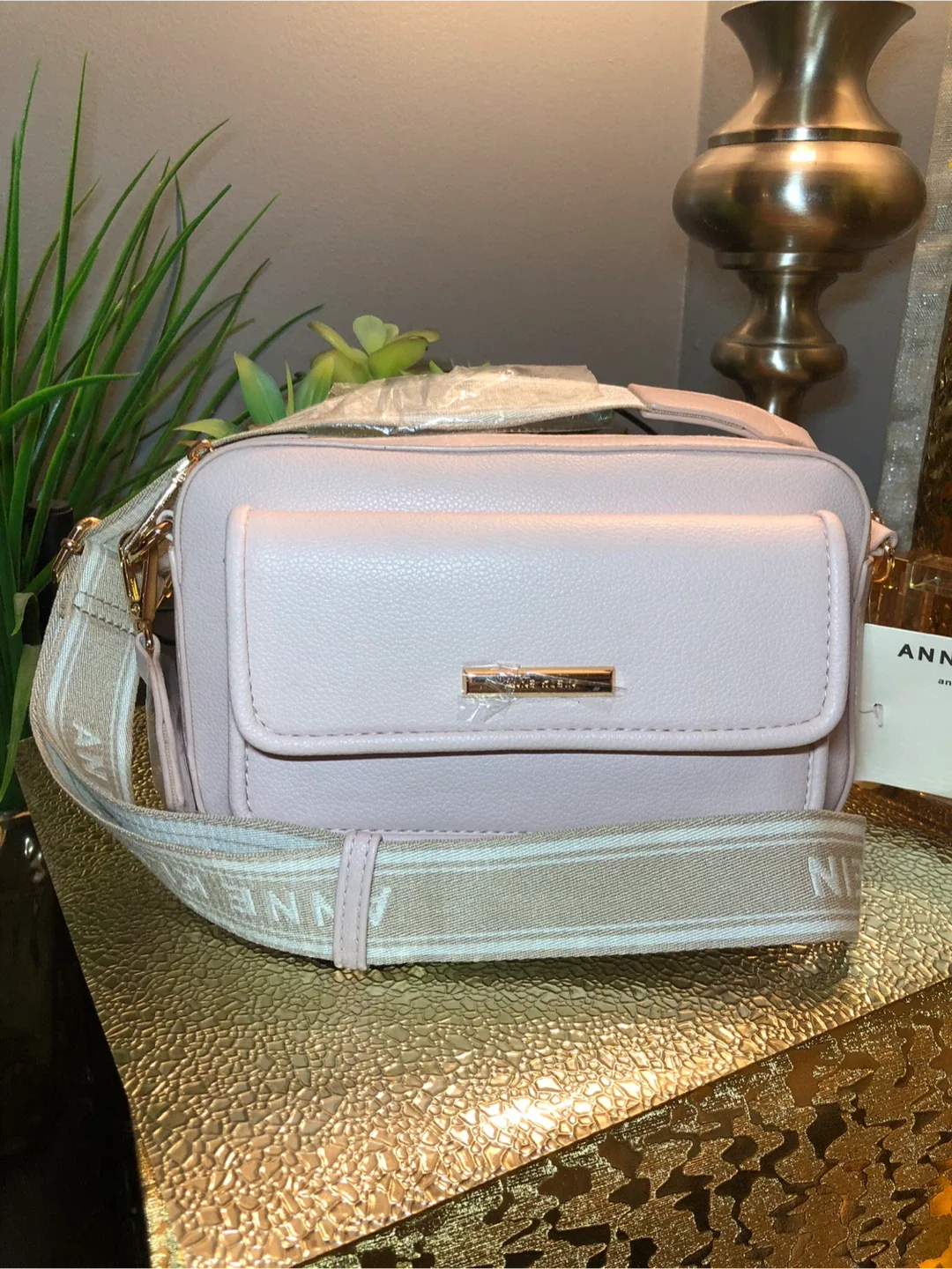 Anne Klein Dusty Pink Crossbody Bag - New with Tags! image indicator(6)