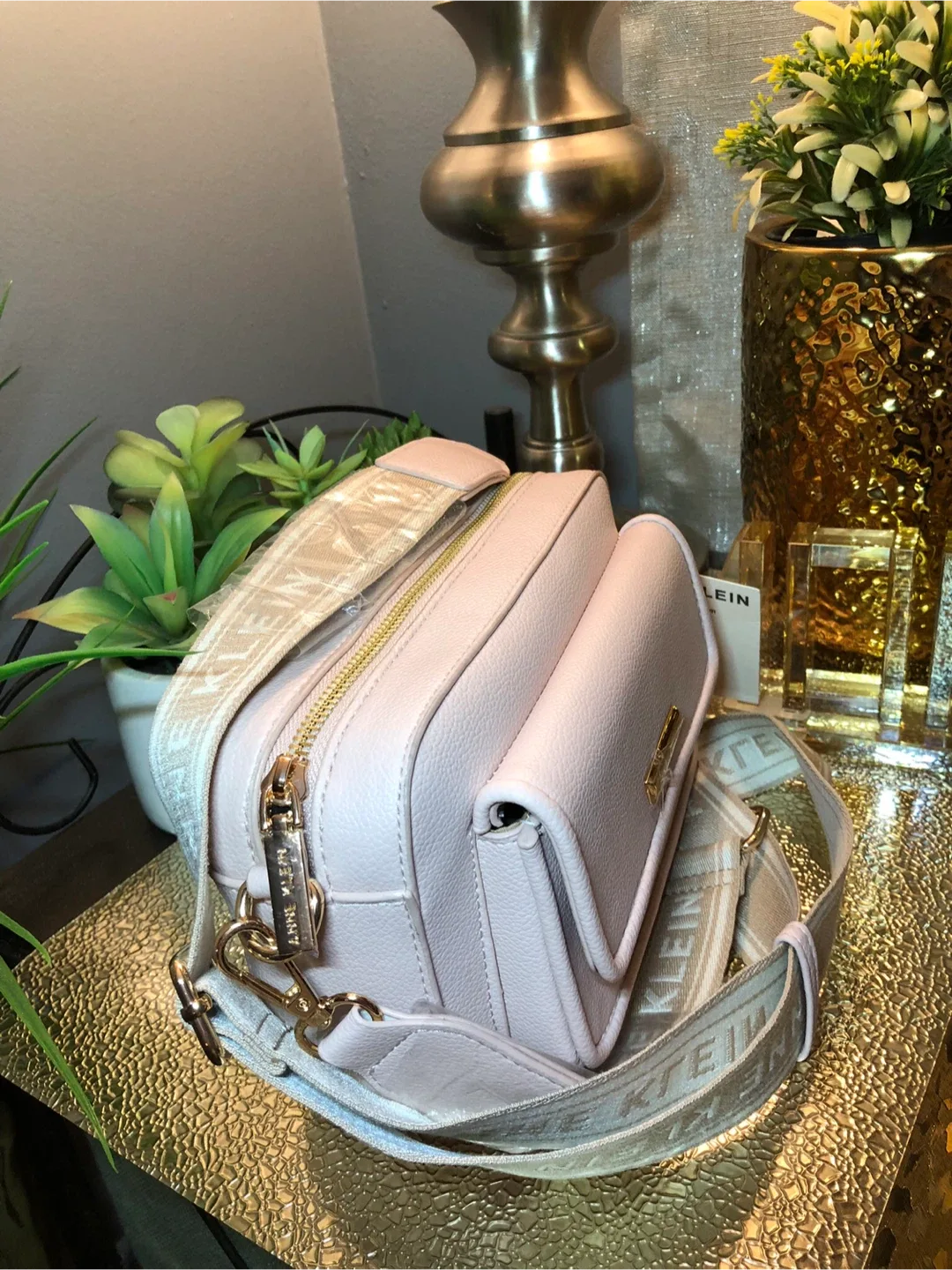 Anne Klein Dusty Pink Crossbody Bag - New with Tags! image indicator(4)