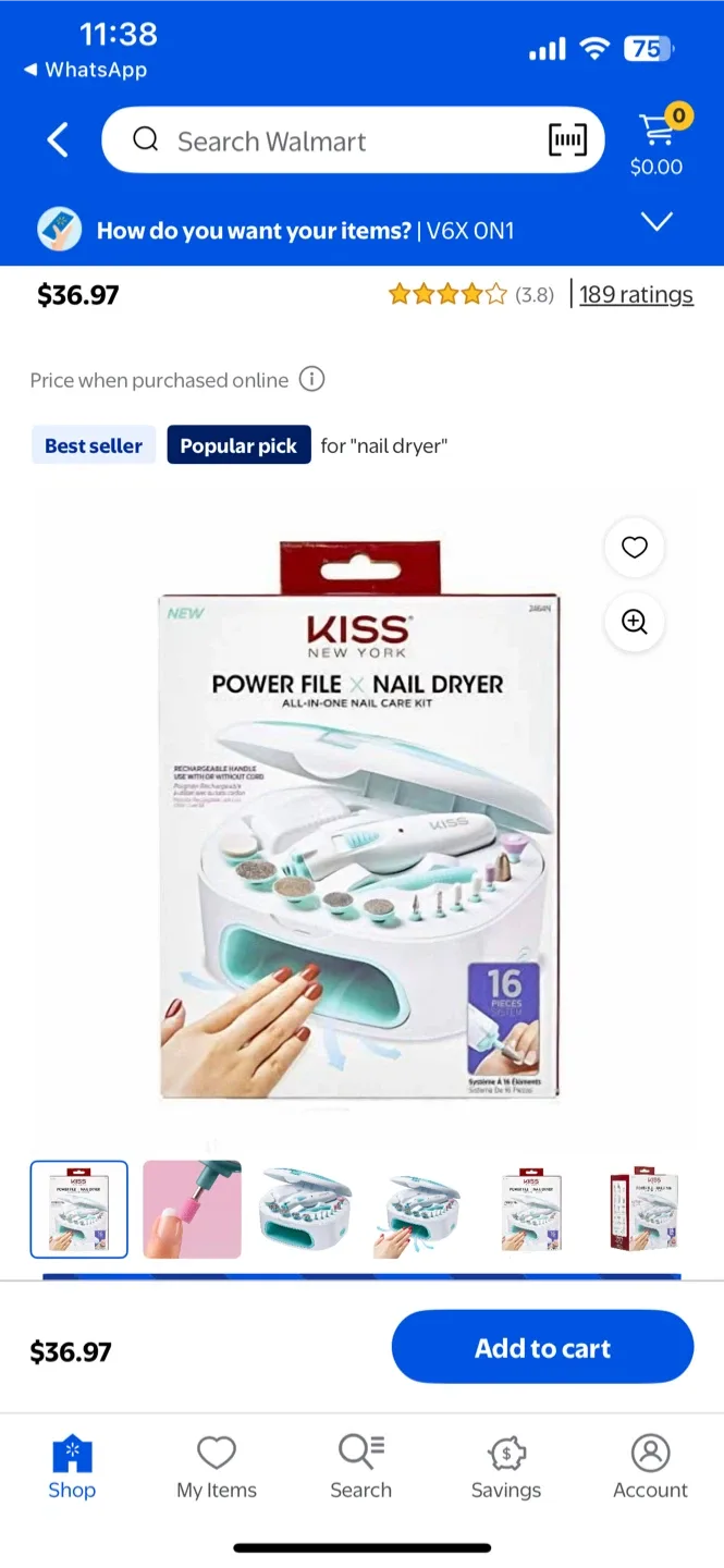 KISS Power File & Nail Dryer - All-in-One Nail Care Kit