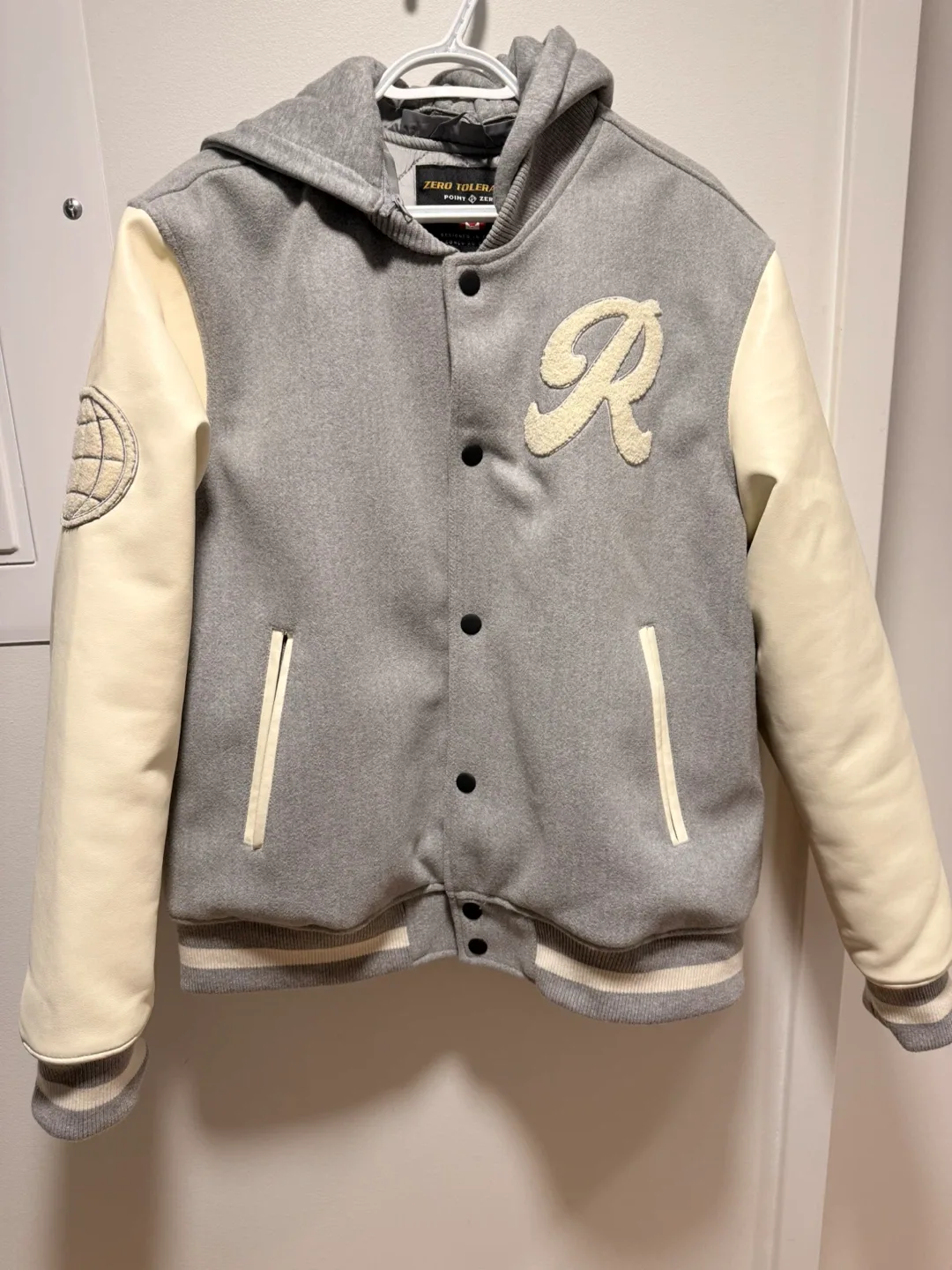 Roots Letterman Jacket - Grey/Cream
