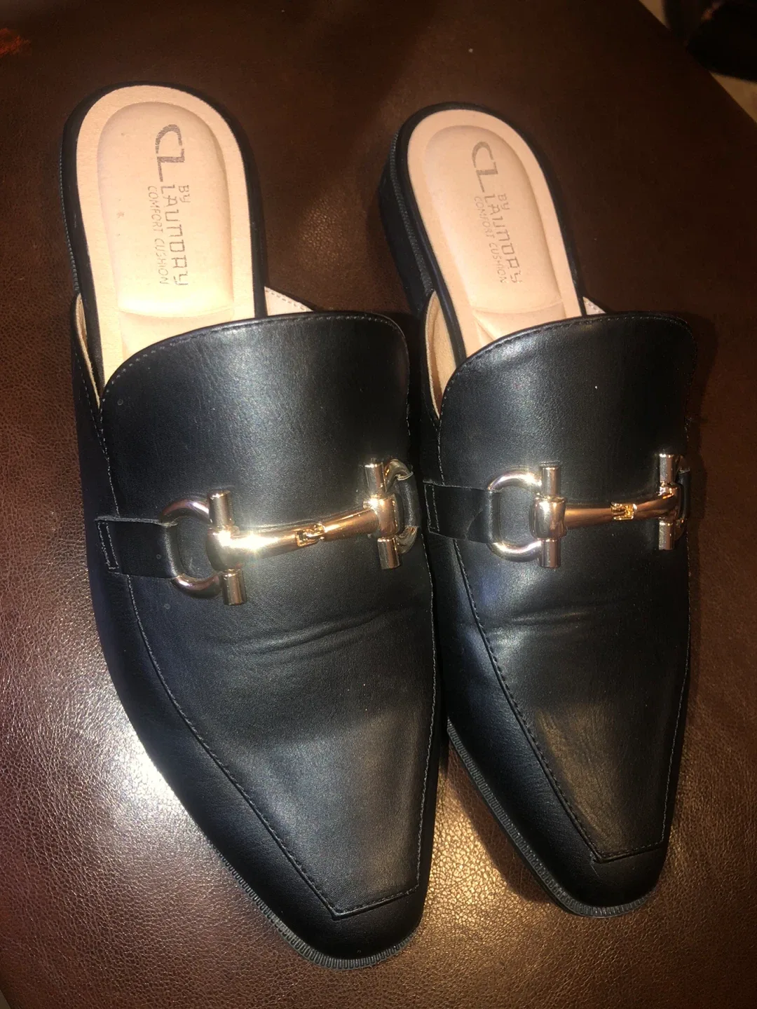NEW CL by Laundry Black Mules size 8 image indicator(5)