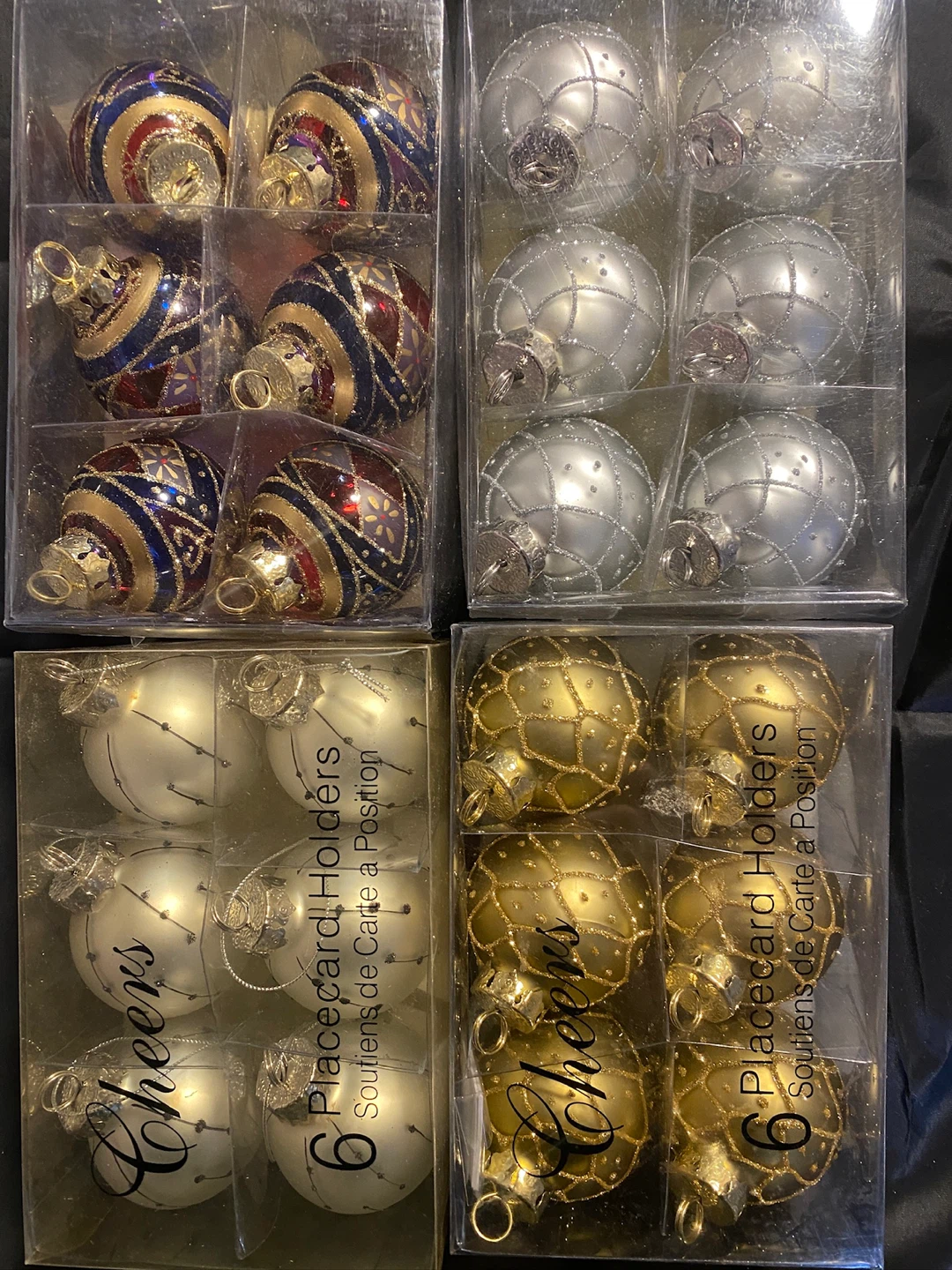 Set of 24 Seamless Glass Christmas Tree Ornaments - 67mm / 2.63" - photo 2