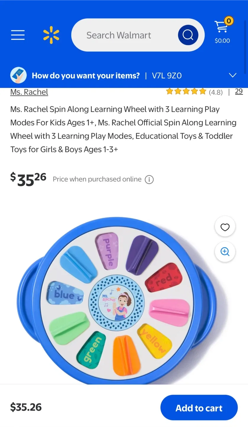 Ms. Rachel Spin Along Learning Wheel image indicator(4)