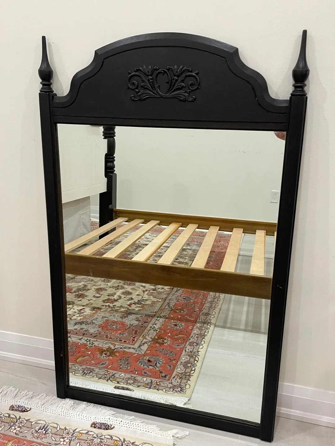 Elegant Black Ornate Mirror