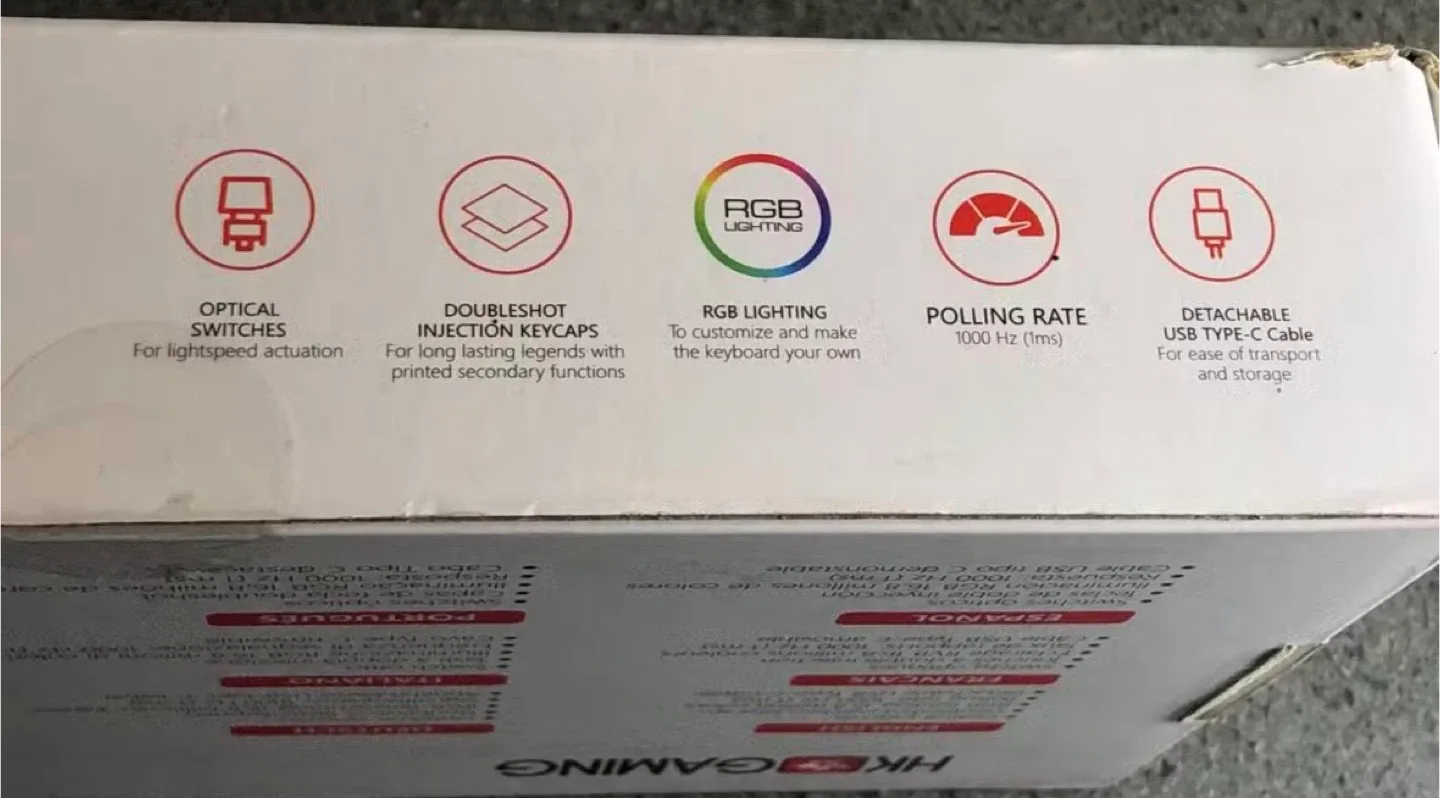 HK Gaming GK61 - 60% Optical Gaming Keyboard - New image indicator(4)