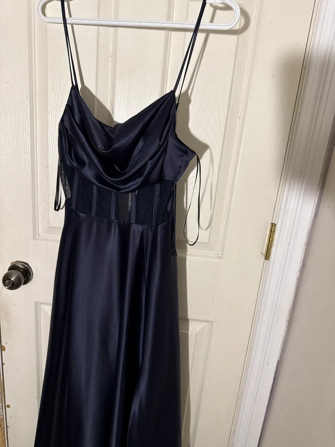Next Up Navy Blue prom Dress Size 1/2