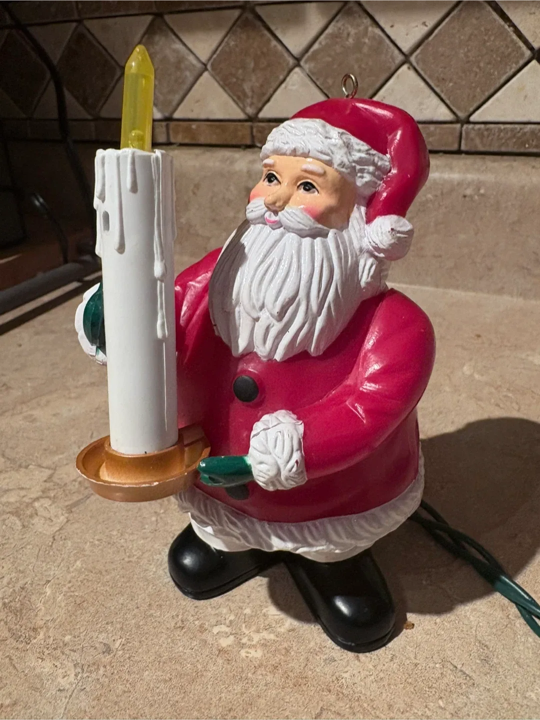 Kurt Adler Vintage Santa Claus Figure with Candle Light image indicator(2)