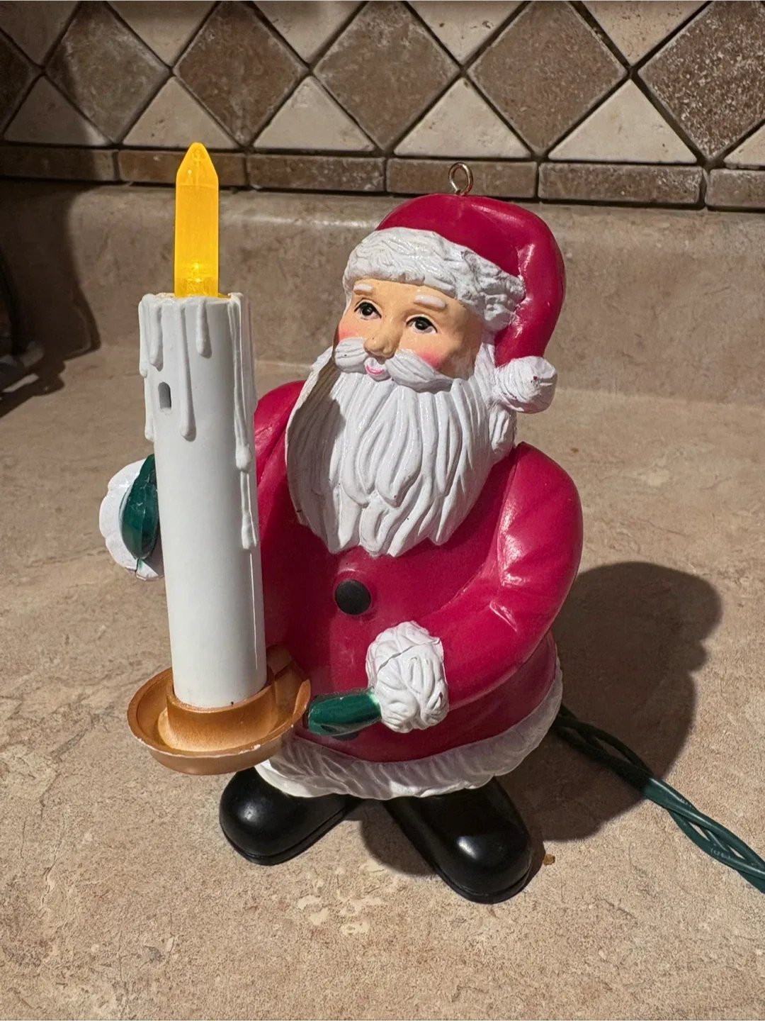 Kurt Adler Vintage Santa Claus Figure with Candle Light