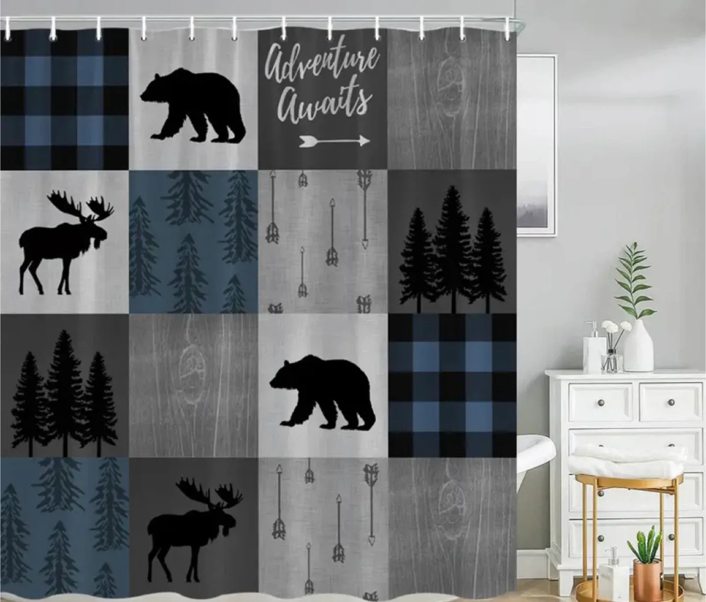 Woodland Animals Shower Curtain 70x70