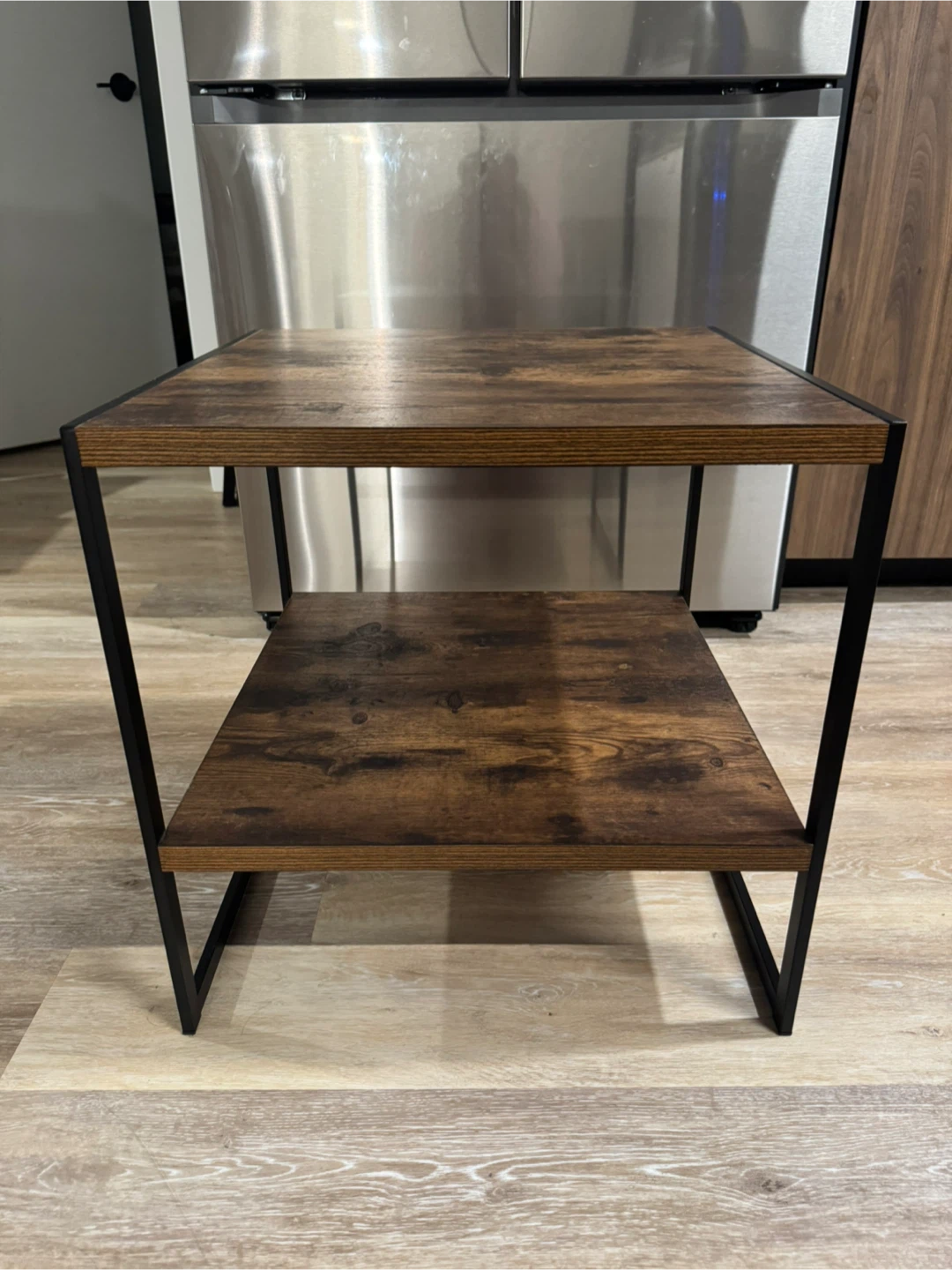 Brown & Black 2-Tier Side Table - photo 2