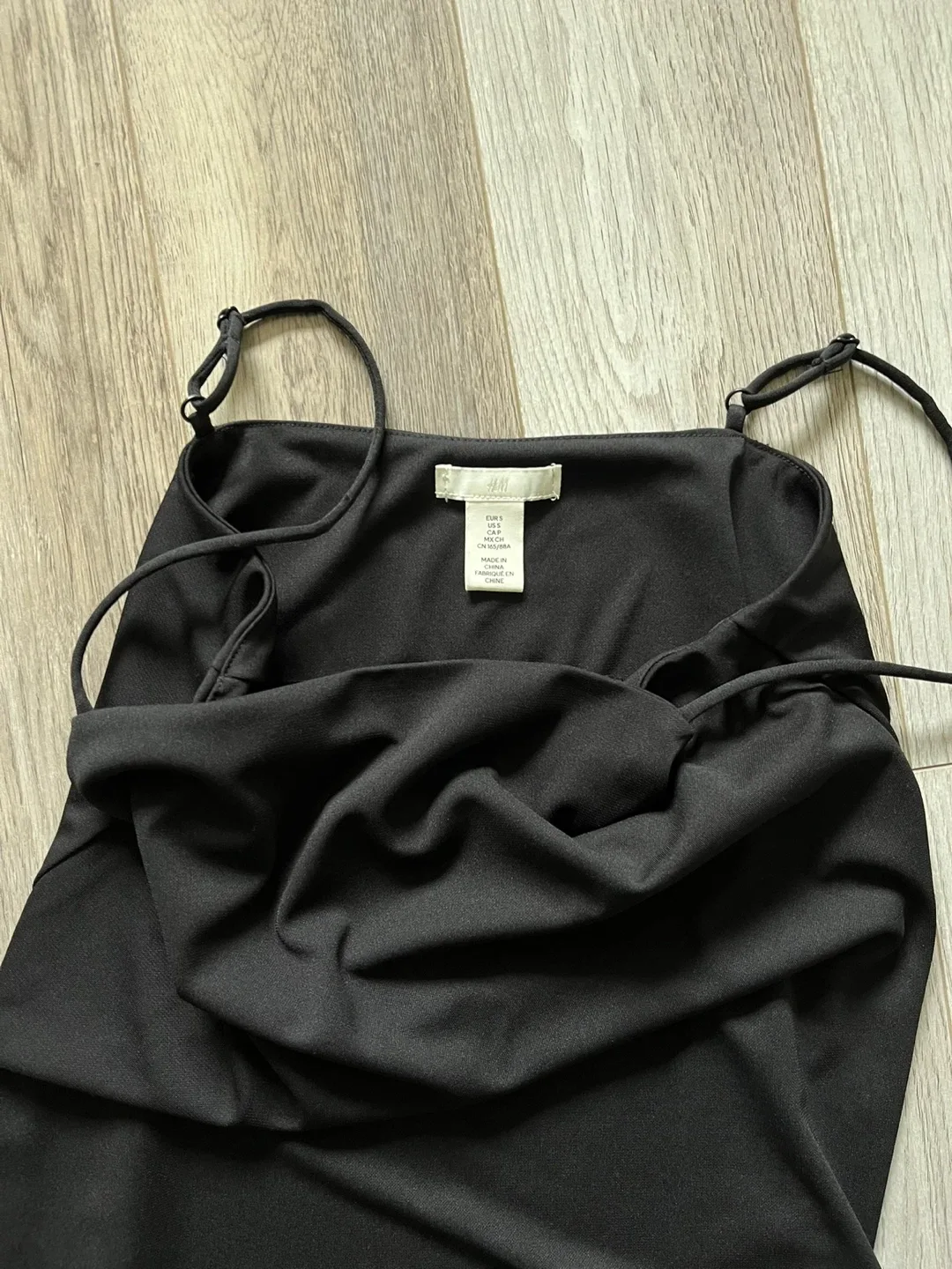 H&M Black Slip Dress - Size S image indicator(2)