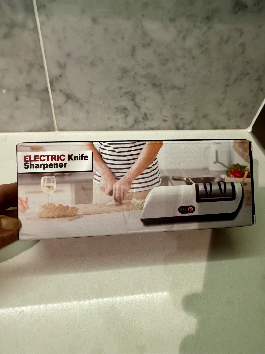 Electric Knife Sharpener + Sharpening Stone image indicator(6)