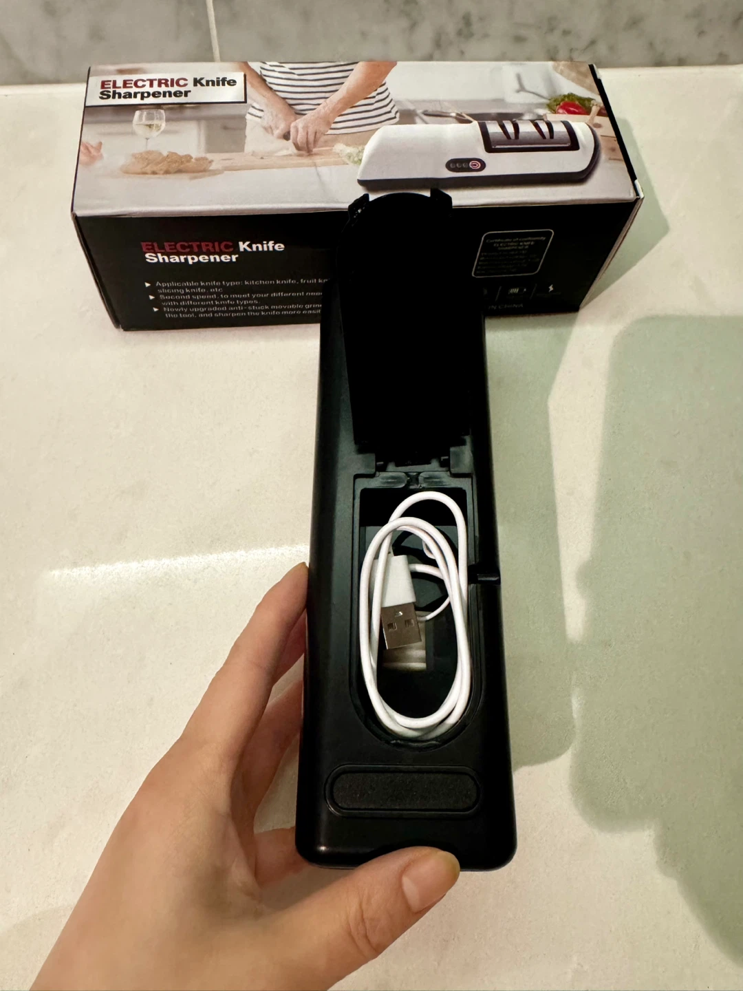 Electric Knife Sharpener + Sharpening Stone - photo 5