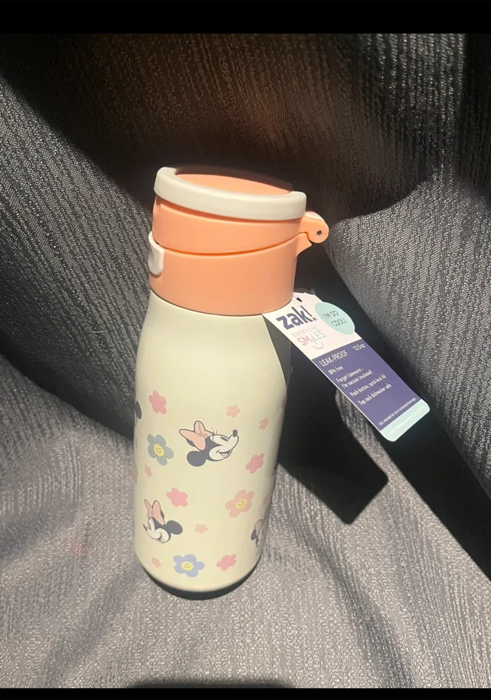 Zak! Smiles Minnie Mouse Water Bottle 13.5 oz