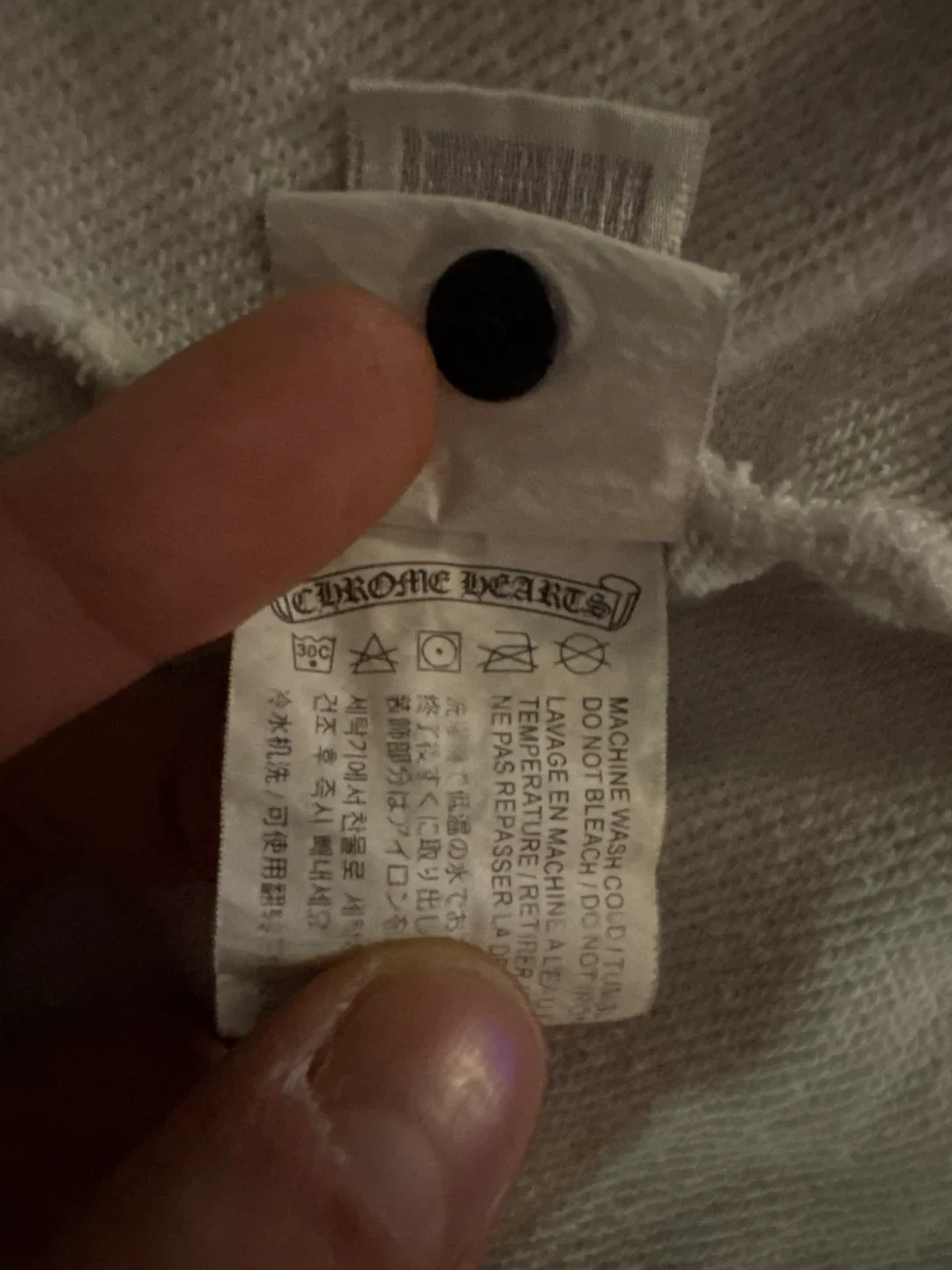 Chrome Hearts White Zip-Up Hoodie - Size S image indicator(5)