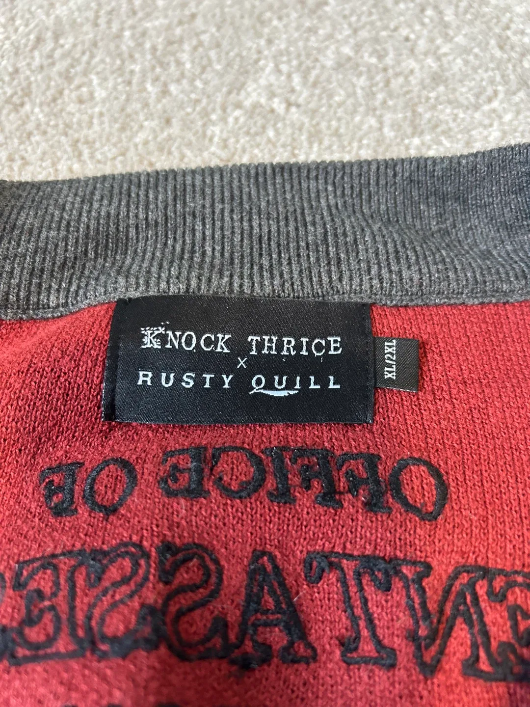 Knock Thrice Burgundy Cardigan image indicator(8)