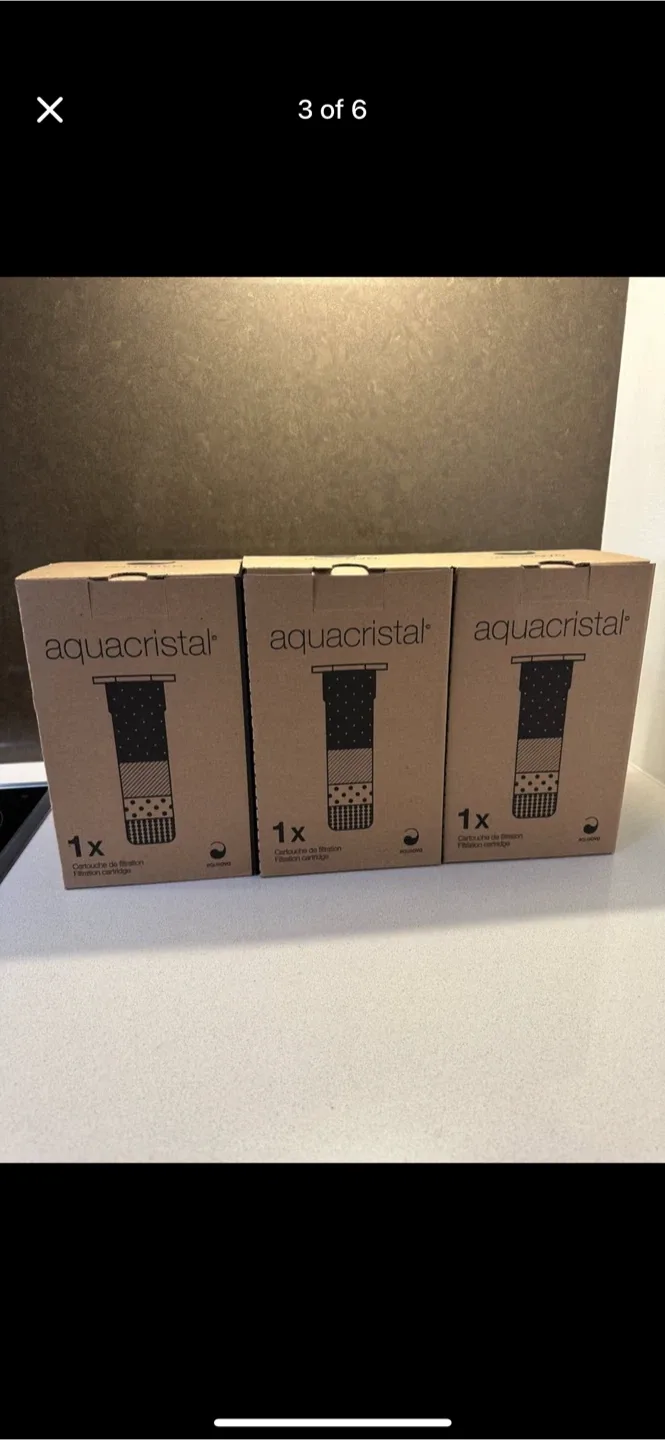 Aquacristal Replacement Filter Cartridge - 3 Pack