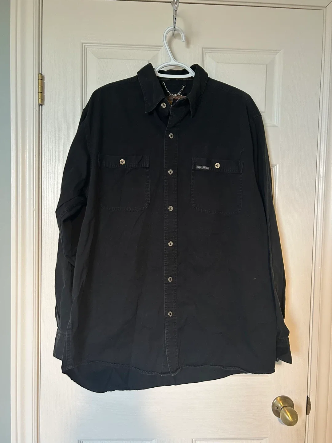 Harley-Davidson Black Button Up Shirt - L Tall image indicator(2)