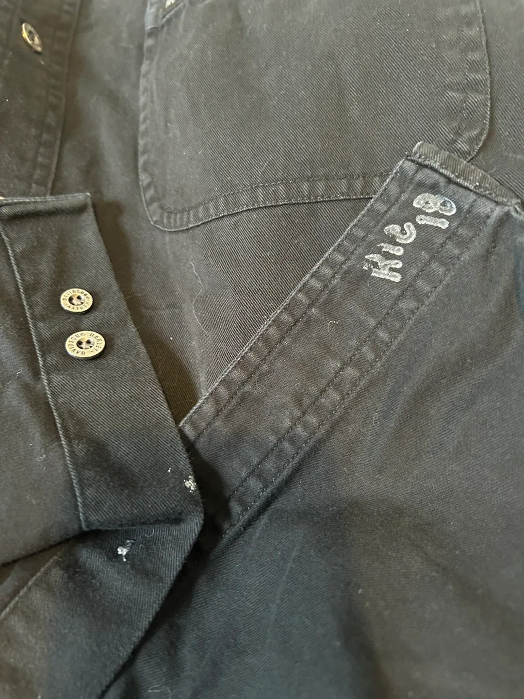 Harley-Davidson Black Button Up Shirt - L Tall image indicator(6)