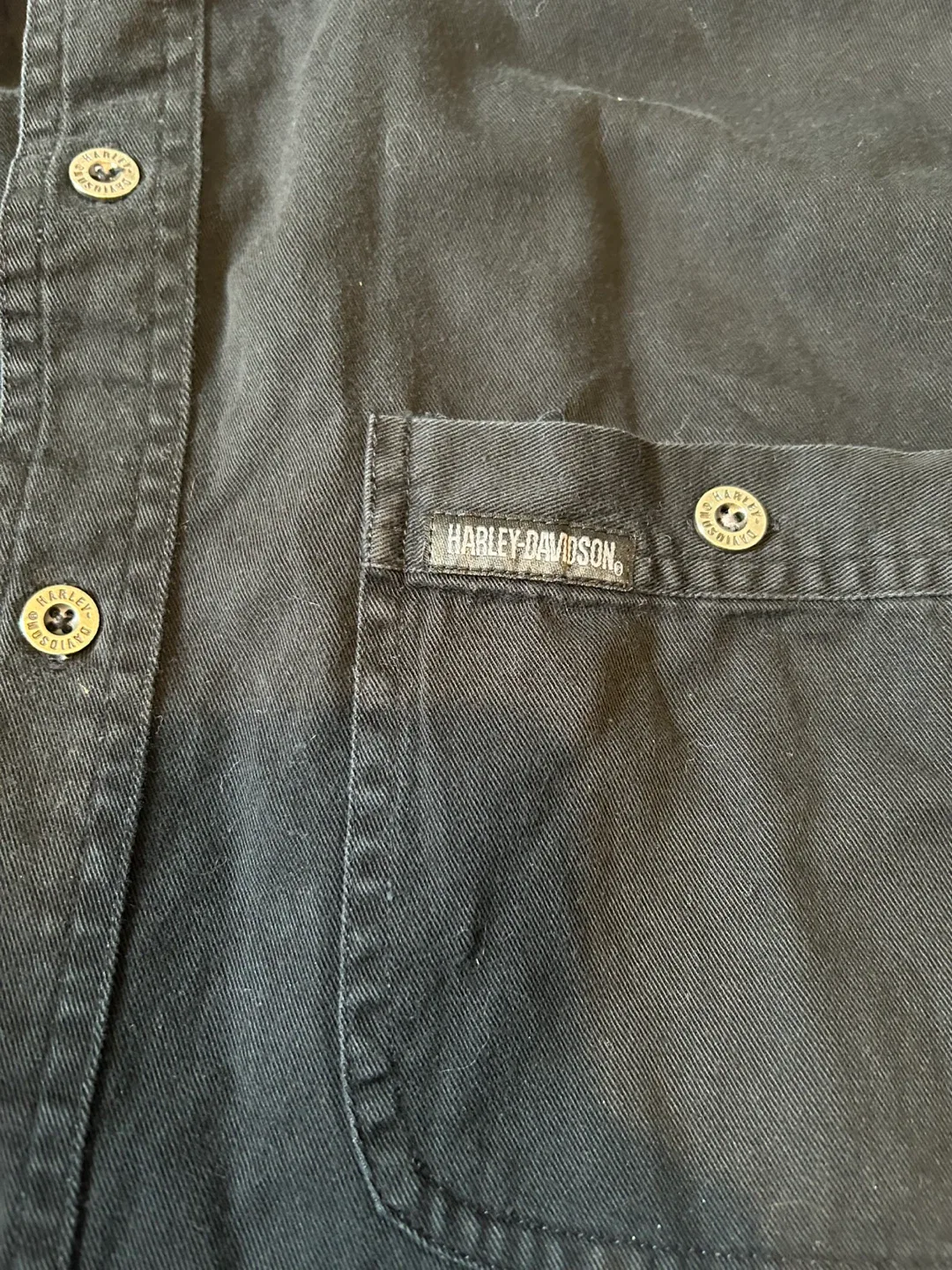 Harley-Davidson Black Button Up Shirt - L Tall image indicator(4)