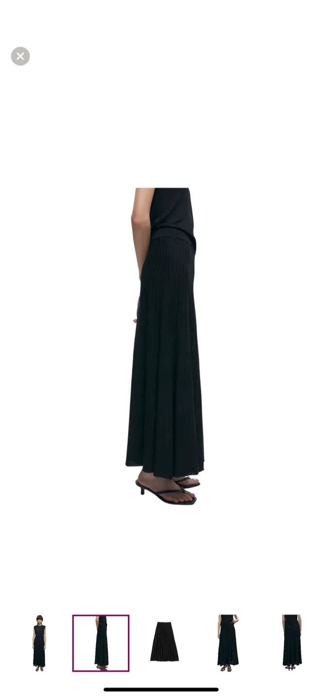 Kotn Black Pleated Maxi Skirt, Size XXL NEW WITH TAGS image indicator(2)