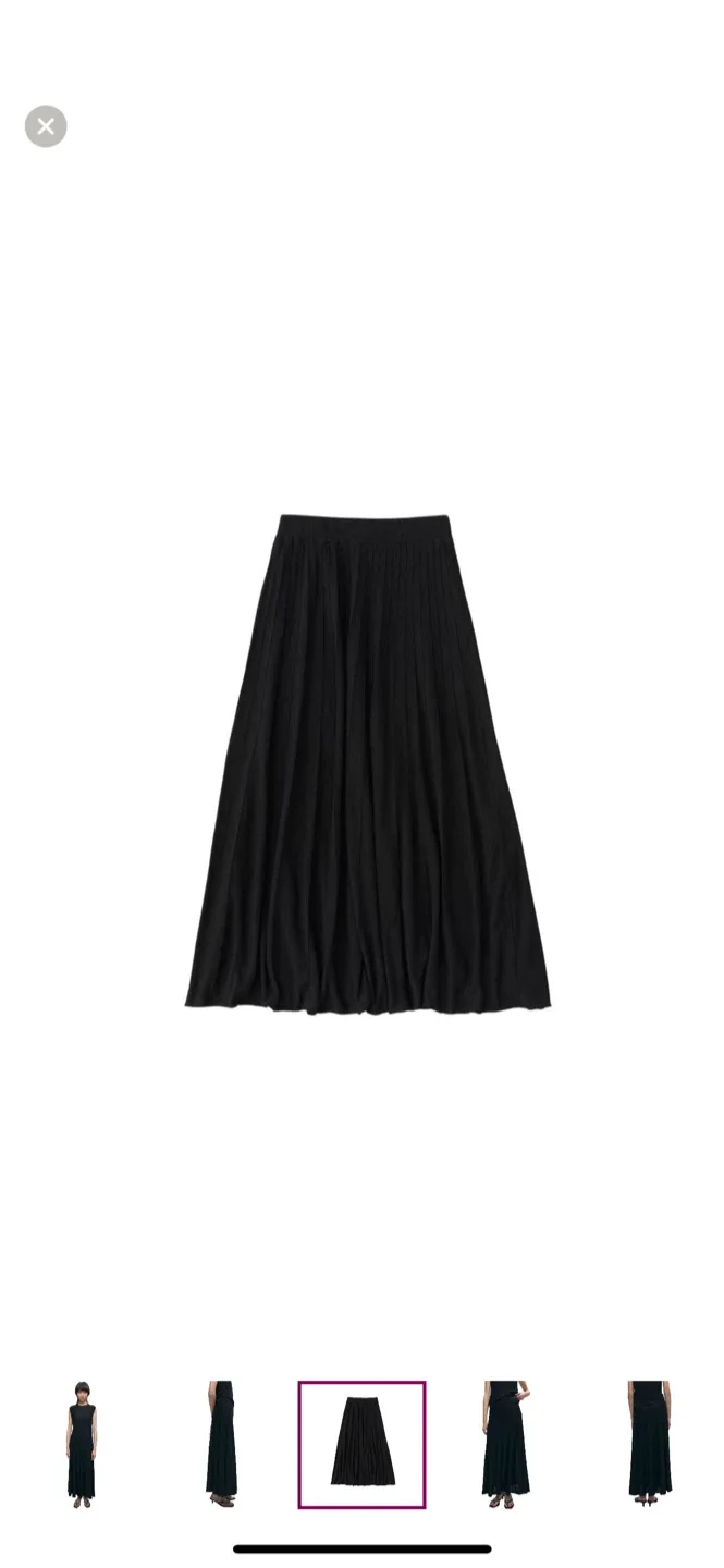 Kotn Black Pleated Maxi Skirt, Size XXL NEW WITH TAGS image indicator(3)