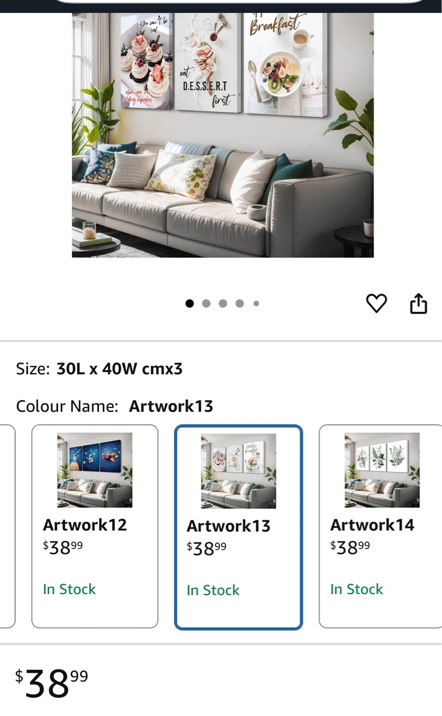 Artwork13 Canvas Prints - Set of 3 image indicator(5)