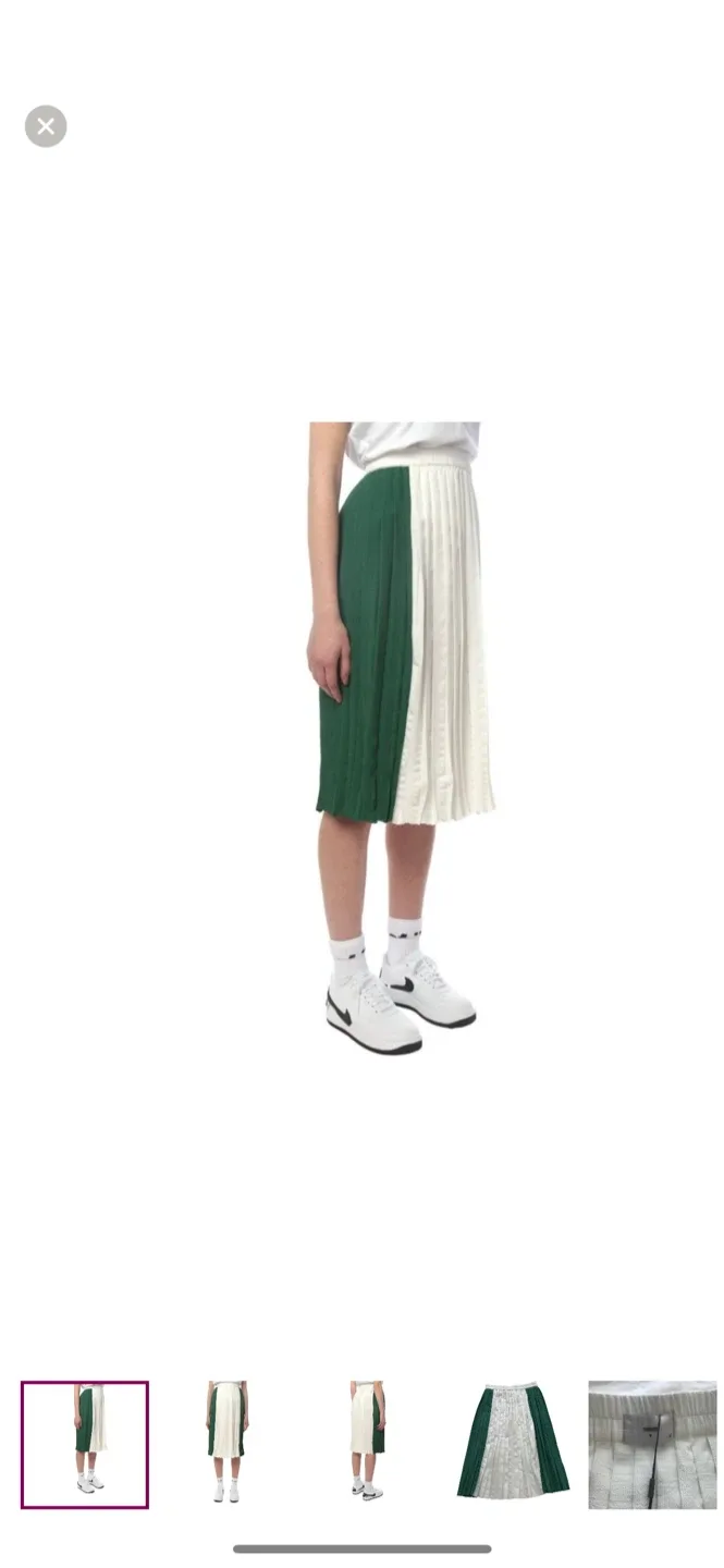 Minimum Pleated Skirt Green/White Size S