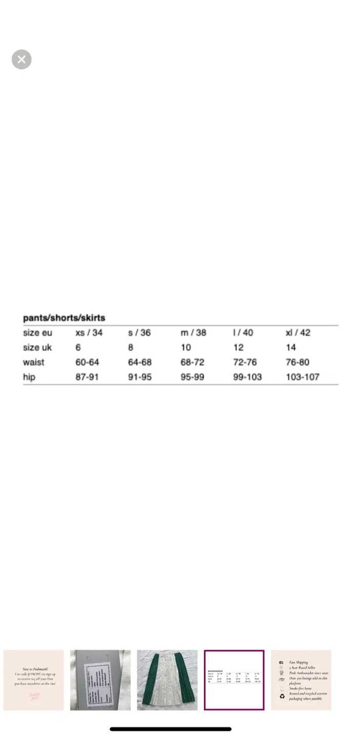 Minimum Pleated Skirt Green/White Size S image indicator(4)