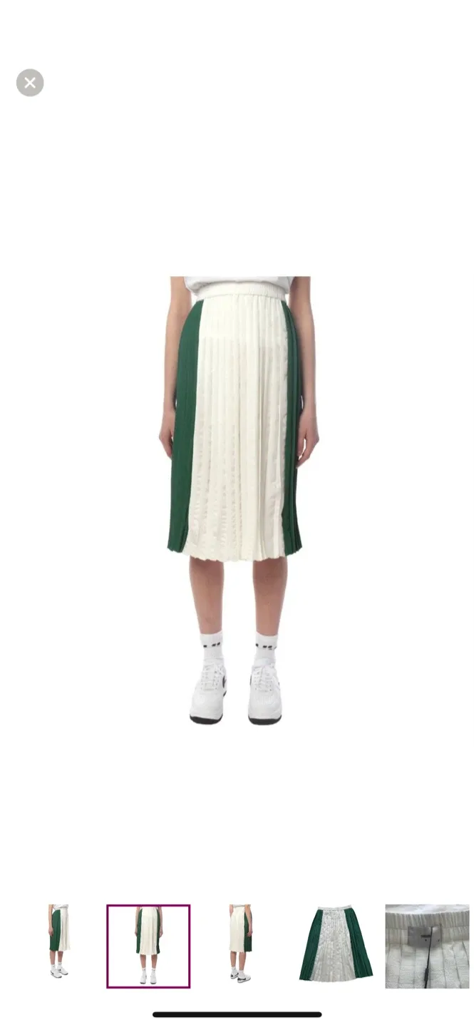 Minimum Pleated Skirt Green/White Size S image indicator(2)