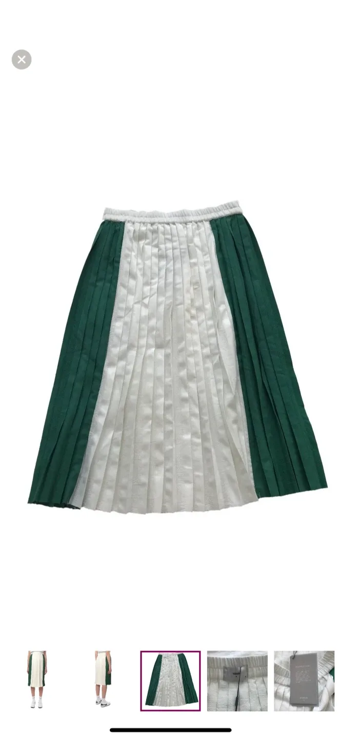Minimum Pleated Skirt Green/White Size S image indicator(3)