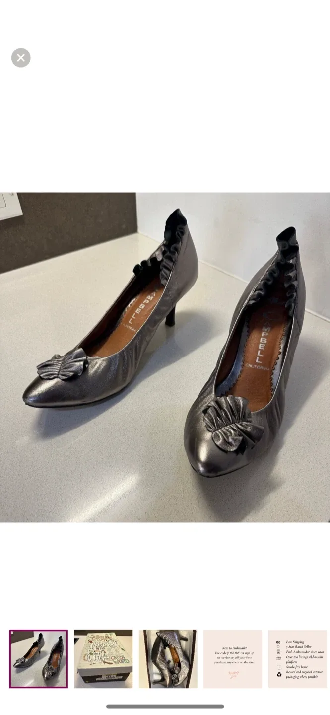 Jeffrey Campbell Silver Heels, Size 11