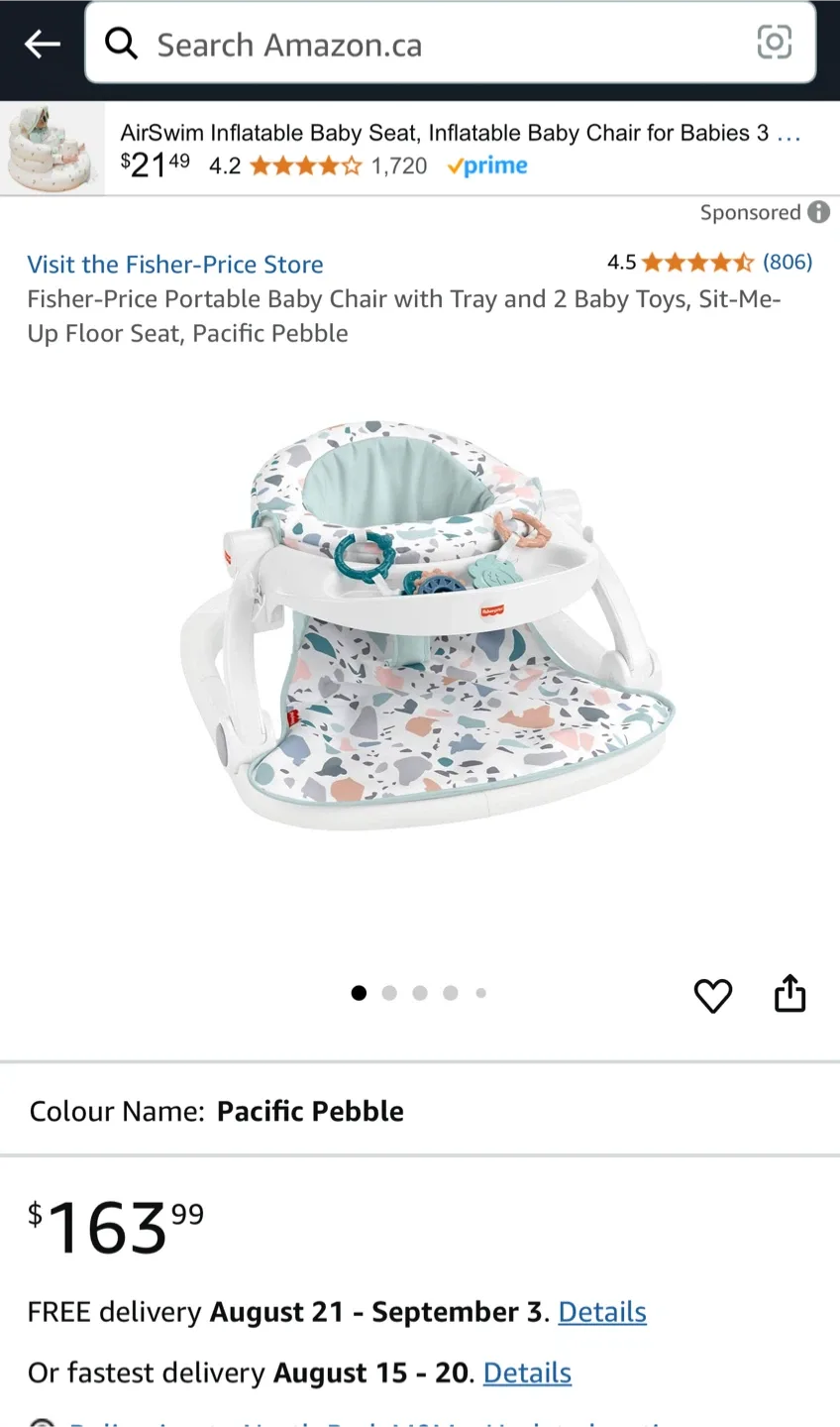 Fisher-Price Portable Baby Chair - Pacific Pebble image indicator(3)