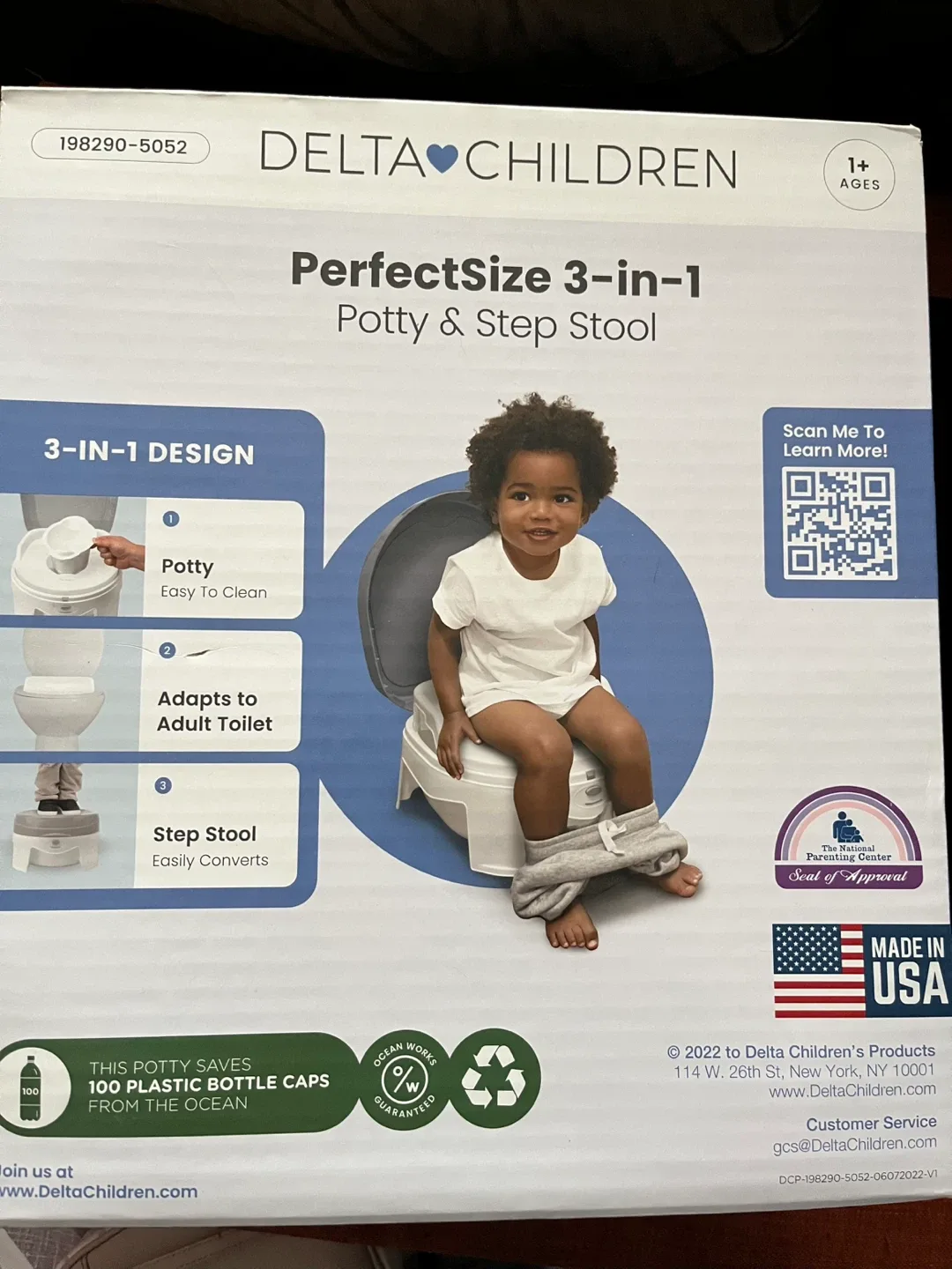 Delta Children PerfectSize 3-in-1 Potty & Step Stool