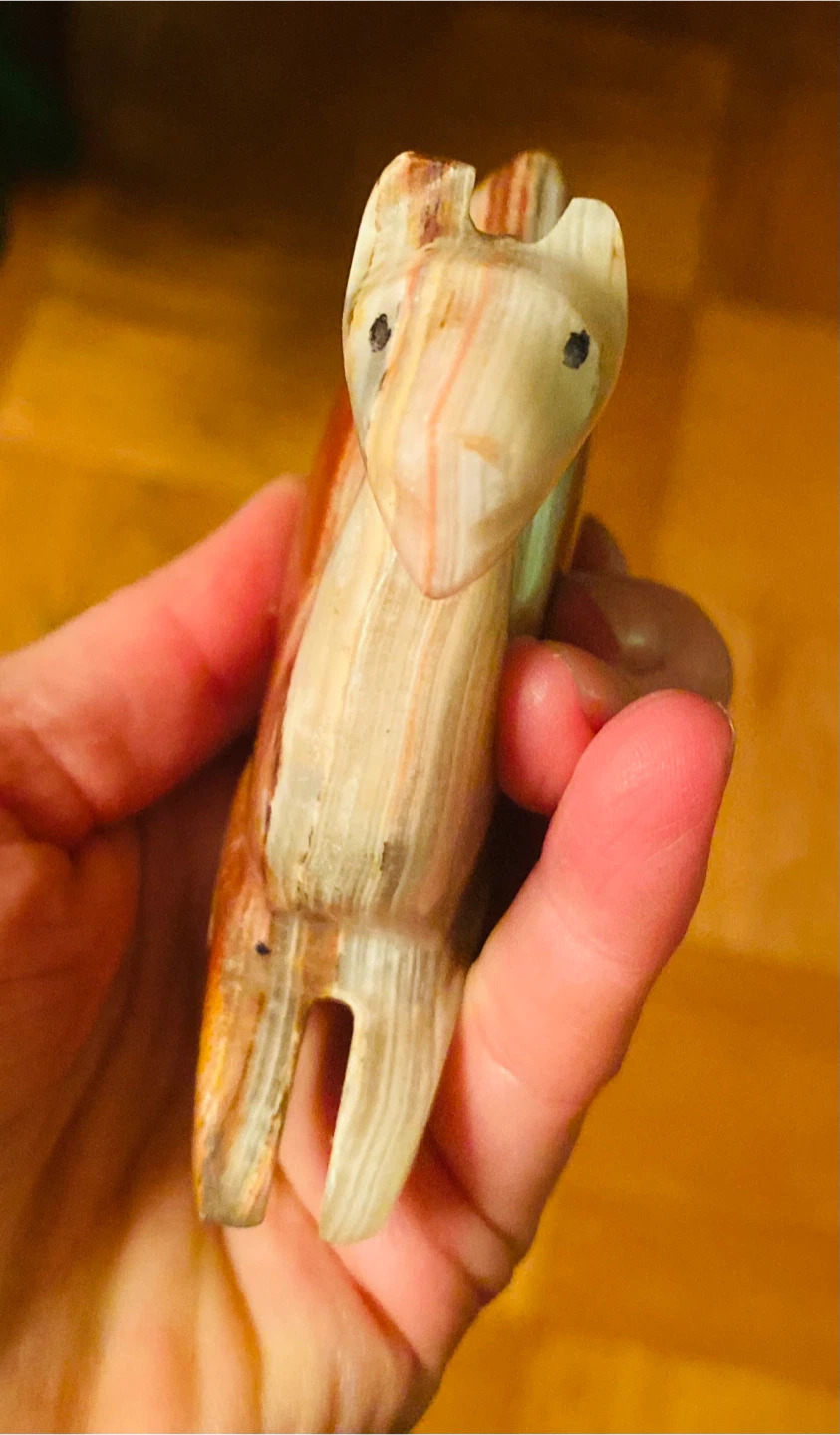 Hand Carved Stone Camel Figurine - photo 2