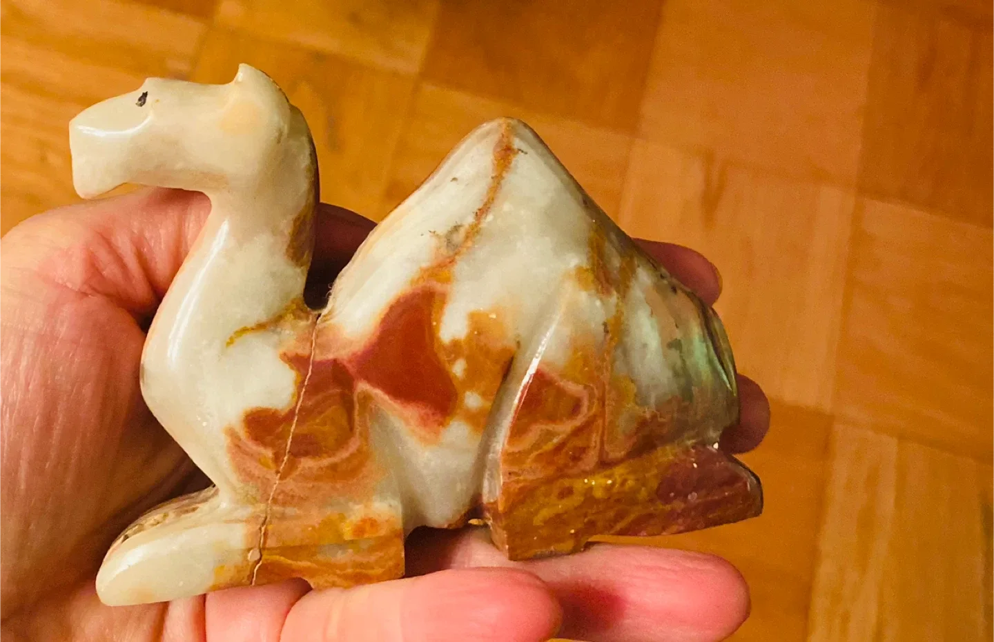 Hand Carved Stone Camel Figurine