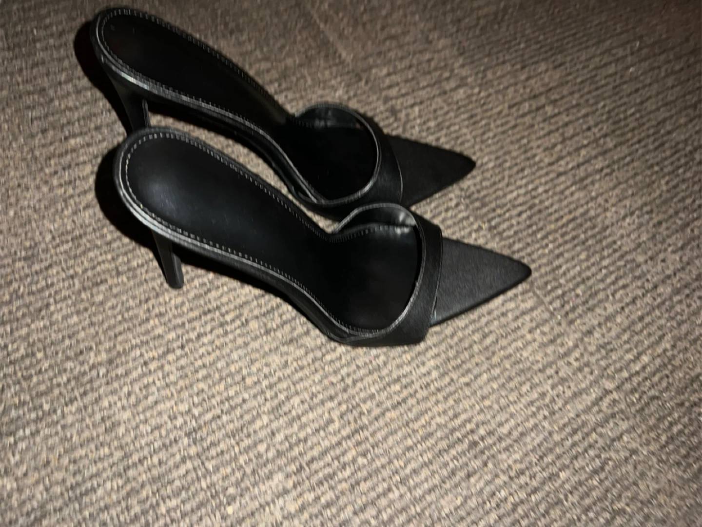 Black Pointed Heels - Size 10