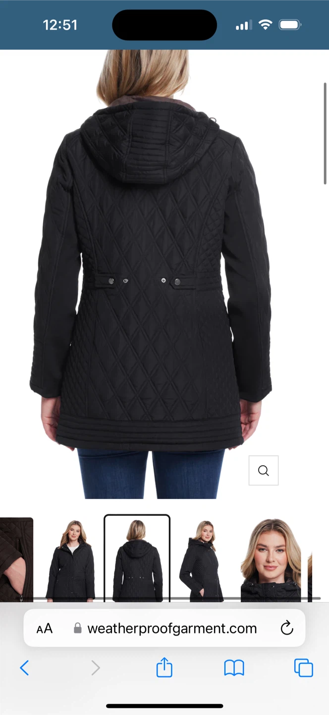 Weatherproof Black Quilted Jacket - M - photo 3