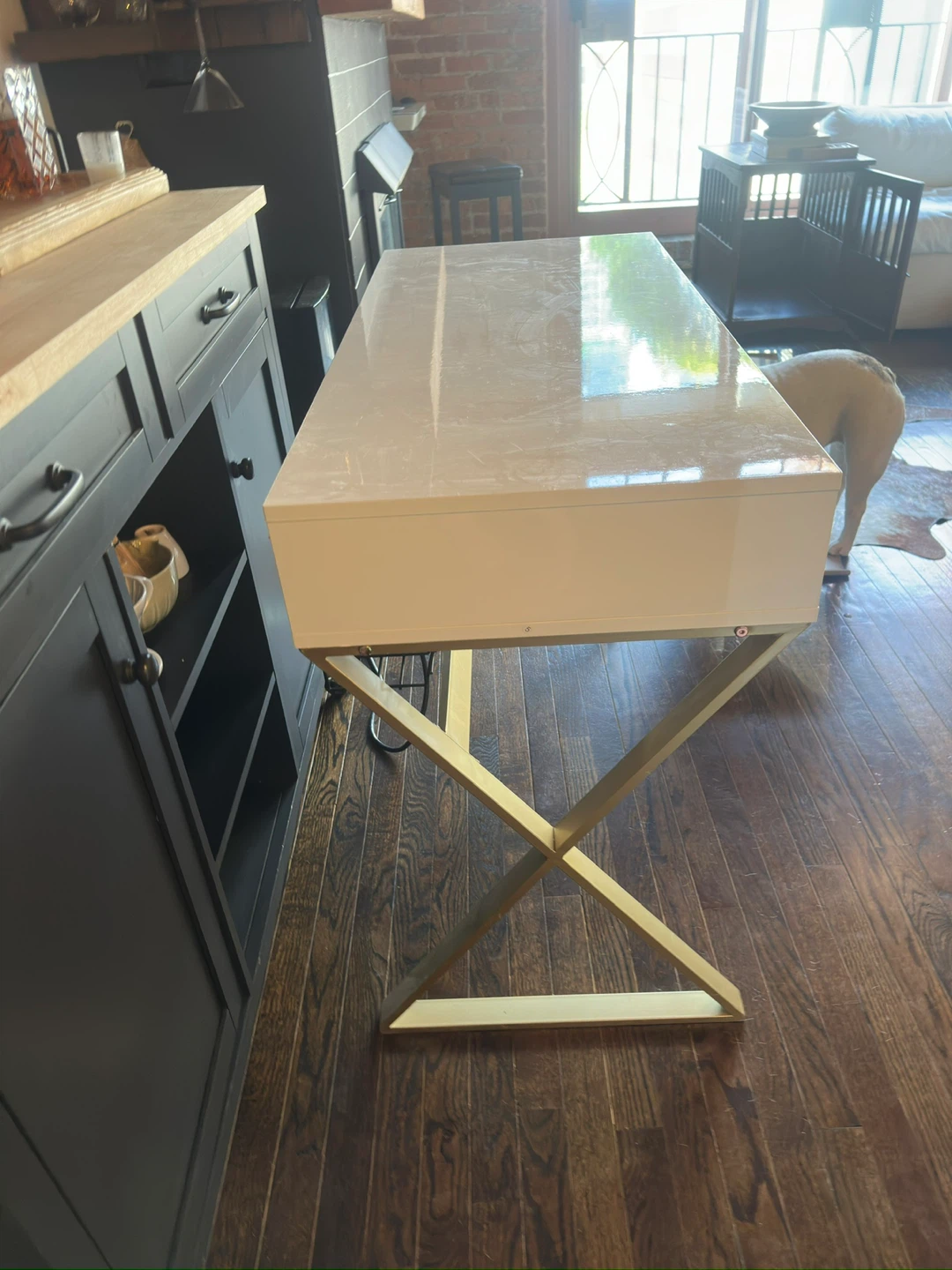 White & Gold Desk