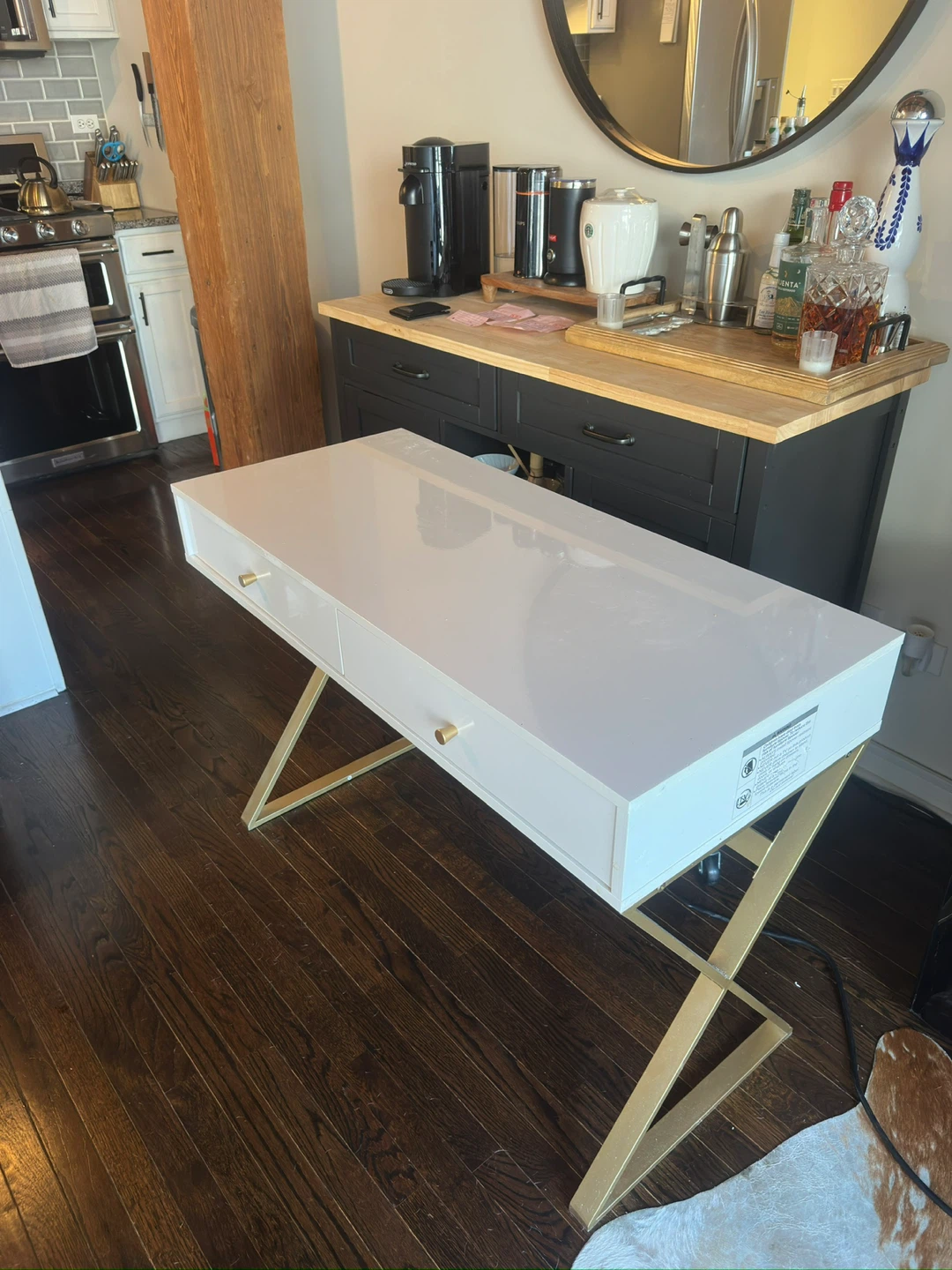 White & Gold Desk - photo 3